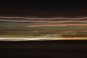 Canary Wharf light streaks